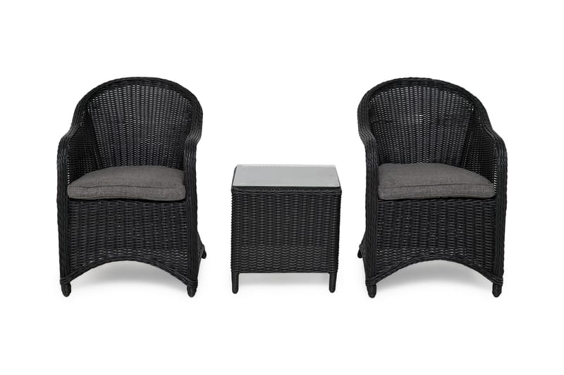 Parvekeryhmä Marcus 2 Light nojatuolia Pehmusteet - Musta - Puutarhakalusteet - Parveke - Parvekekalusteet - Parvekesetti