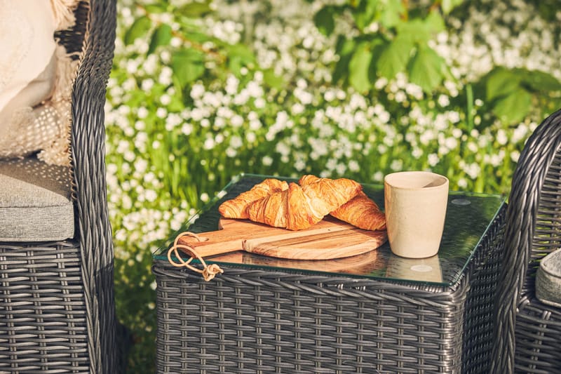 Parvekeryhmä Marcus 2 Light nojatuolia Pehmusteet - Musta - Puutarhakalusteet - Parveke - Parvekekalusteet - Parvekesetti