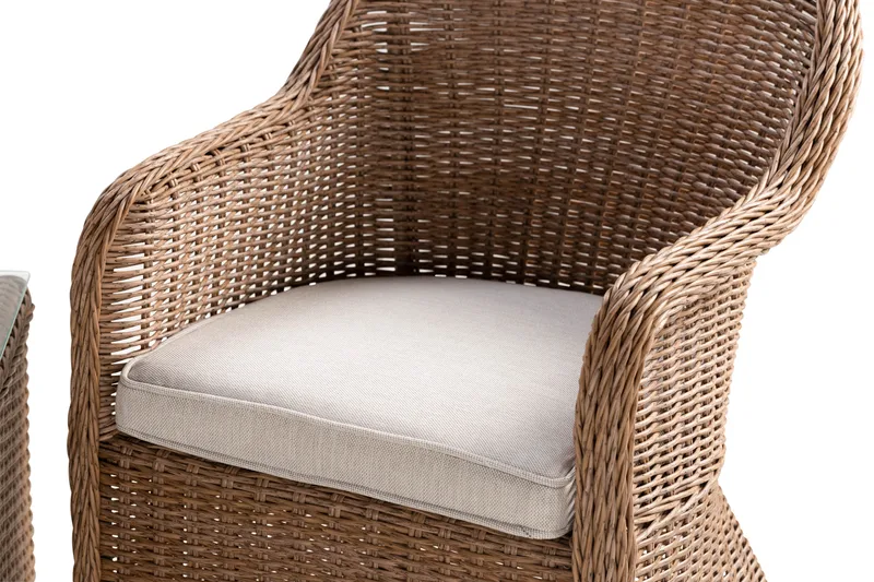 Parvekeryhmä Marcus 2 Light nojatuolia Pehmusteet - Luonnonväri - Puutarhakalusteet - Parveke - Parvekekalusteet - Parvekesetti