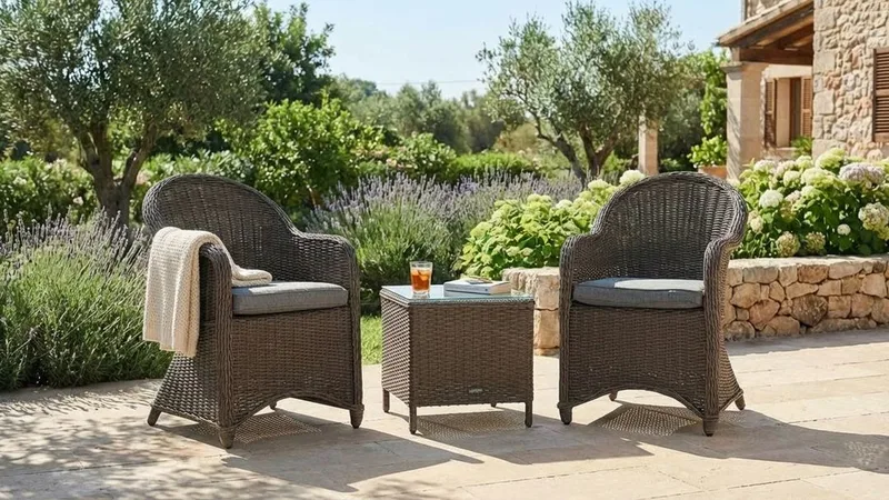 Parvekeryhmä Marcus 2 Light nojatuolia Pehmusteet - Harmaa - Puutarhakalusteet - Parveke - Parvekekalusteet - Parvekesetti