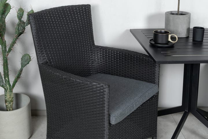 Parvekeryhmä Way 70 cm 2 Malin tuolia Musta - Venture Home - Parvekesetti - Cafe-ryhmä