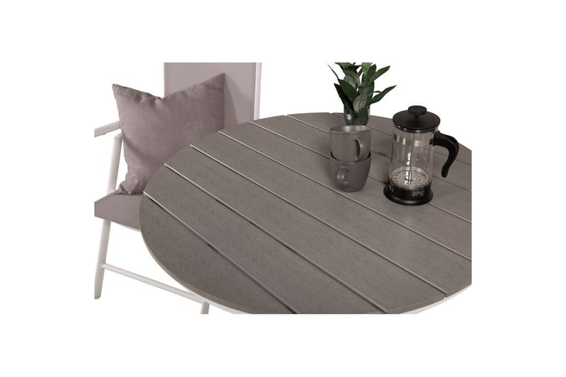 Parvekeryhmä Parma Pyöreä 90 cm 2 Break säätötuolia Valk/Har - Venture Home - Puutarhakalusteet - Parveke - Parvekekalusteet - Parvekesetti