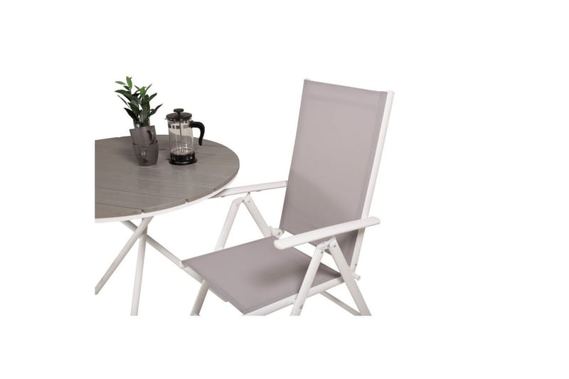 Parvekeryhmä Parma Pyöreä 90 cm 2 Break säätötuolia Valk/Har - Venture Home - Puutarhakalusteet - Parveke - Parvekekalusteet - Parvekesetti