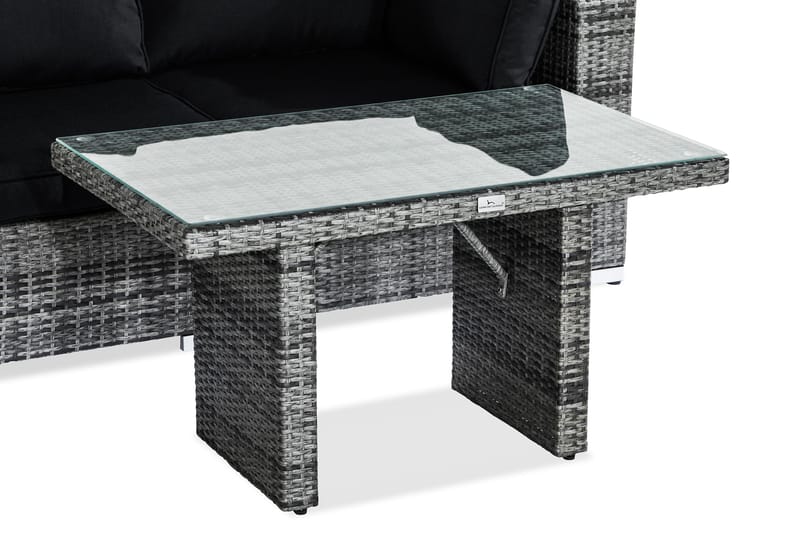 Loungeryhmä Bahamas 2:n ist - Harmaa Pöytä - Puutarhakalusteet - Parveke - Parvekekalusteet - Parvekesetti