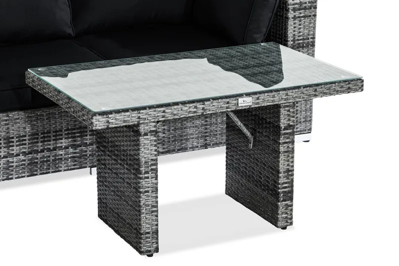 Loungeryhmä Bahamas 2:n ist - Harmaa Pöytä - Puutarhakalusteet - Parveke - Parvekekalusteet - Parvekesetti