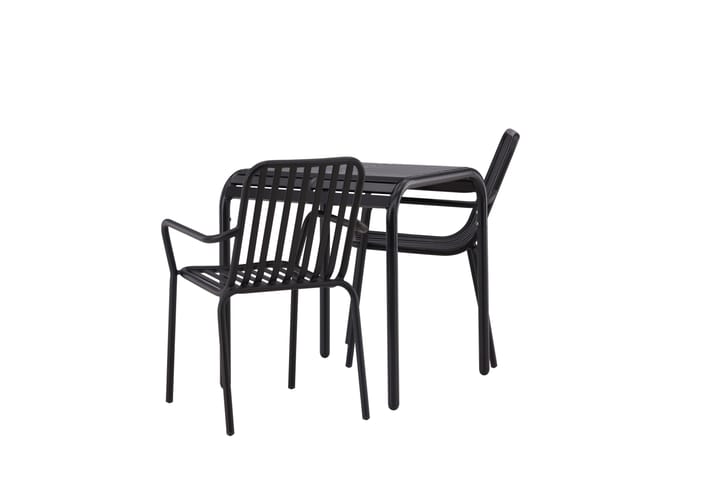 Parvekeryhmä Borneo 70 cm 2 Peking tuolia - Musta - Parvekesetti - Cafe-ryhmä