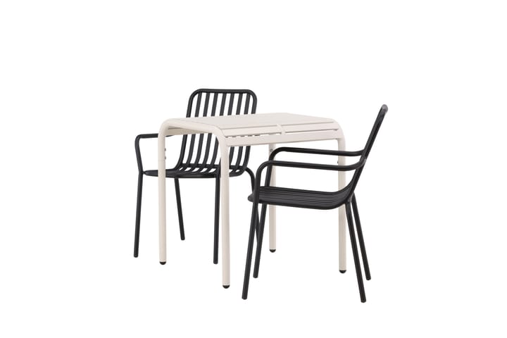 Parvekeryhmä Borneo 70 cm 2 Peking tuolia - Musta/Beige - Parvekesetti - Cafe-ryhmä