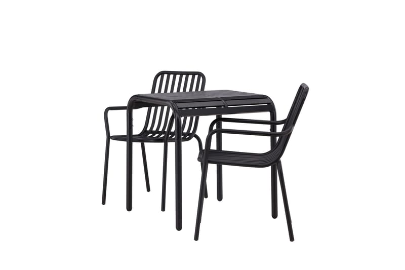 Parvekeryhmä Borneo 70 cm 2 Peking tuolia - Musta - Puutarhakalusteet - Parveke - Parvekekalusteet - Parvekesetti