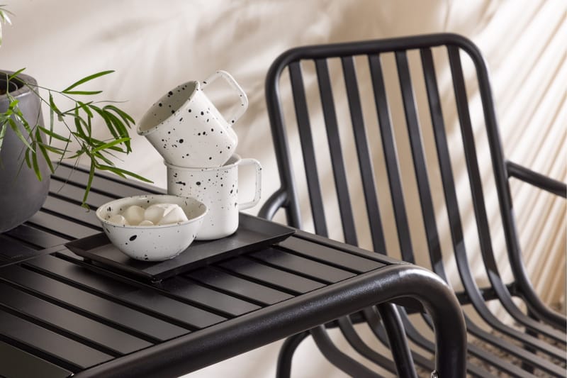 Parvekeryhmä Borneo 70 cm 2 Peking tuolia - Musta - Puutarhakalusteet - Parveke - Parvekekalusteet - Parvekesetti