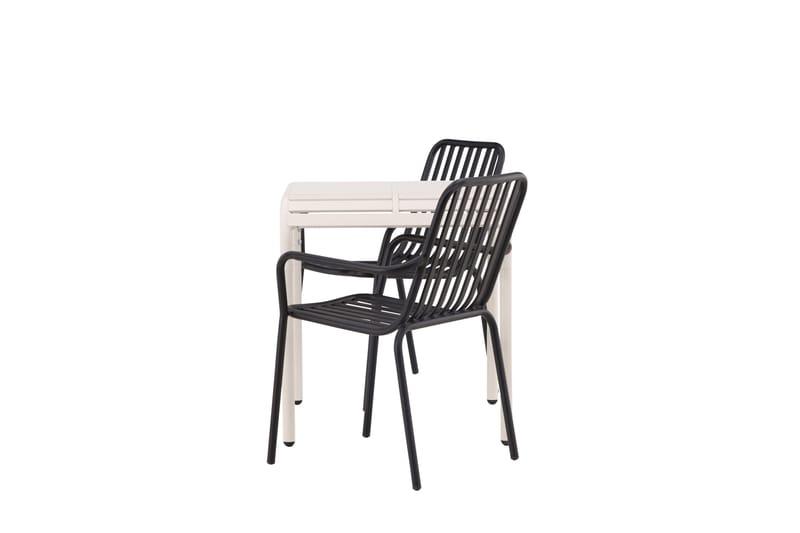 Parvekeryhmä Borneo 70 cm 2 Peking tuolia - Musta/Beige - Puutarhakalusteet - Parveke - Parvekekalusteet - Parvekesetti