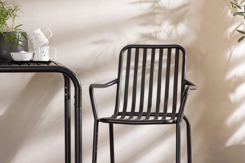 Parvekeryhmä Borneo 70 cm 2 Peking tuolia - Musta - Puutarhakalusteet - Parveke - Parvekekalusteet - Parvekesetti