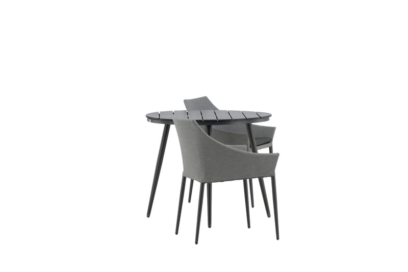 Parvekeryhmä Break Pyöreä 90 cm 2 Spoga ruokatuolia - Harmaa/Musta - Puutarhakalusteet - Parveke - Parvekekalusteet - Parvekesetti