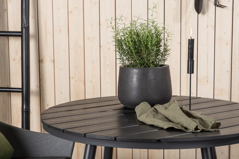 Parvekeryhmä Break Pyöreä 90 cm 2 Spoga ruokatuolia - Harmaa/Musta - Puutarhakalusteet - Parveke - Parvekekalusteet - Parvekesetti