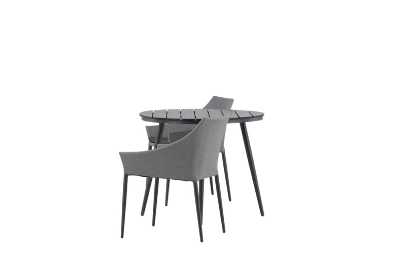 Parvekeryhmä Break Pyöreä 90 cm 2 Spoga ruokatuolia - Harmaa/Musta - Puutarhakalusteet - Parveke - Parvekekalusteet - Parvekesetti