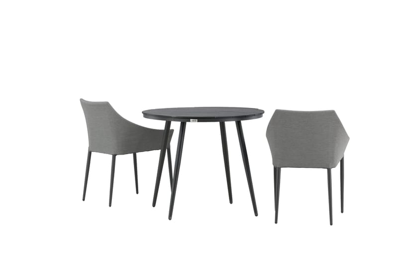 Parvekeryhmä Break Pyöreä 90 cm 2 Spoga ruokatuolia - Harmaa/Musta - Puutarhakalusteet - Parveke - Parvekekalusteet - Parvekesetti
