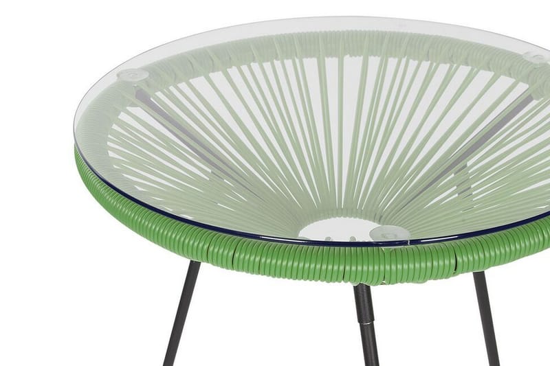 Parvekeryhmä Cayaco 70 cm + 2 tuolia - Polyrottinki/vihreä - Puutarhakalusteet - Parveke - Parvekekalusteet - Parvekesetti