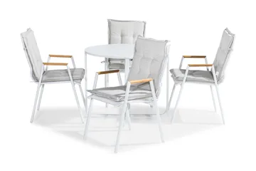 Parvekeryhmä Flippy 90 Pyöreä + 4 Las Vegas tuolia Pehmuste