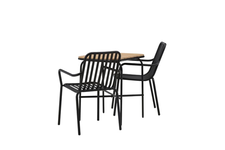 Parvekeryhmä Holmbeck 70 cm 2 Peking tuolia - Musta/Ruskea - Parvekesetti - Cafe-ryhmä