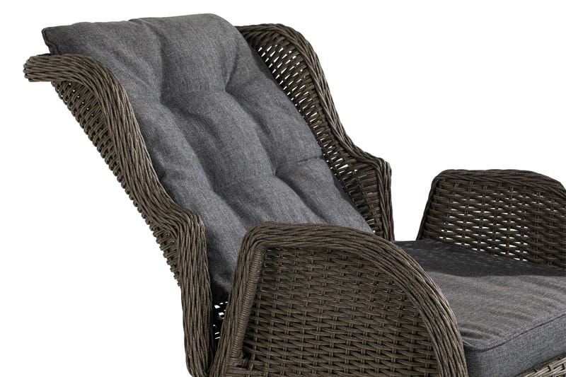 Parvekeryhmä Marcus 2 mekanismituolia pehmusteilla - Harmaa - Puutarhakalusteet - Parveke - Parvekekalusteet - Parvekesetti