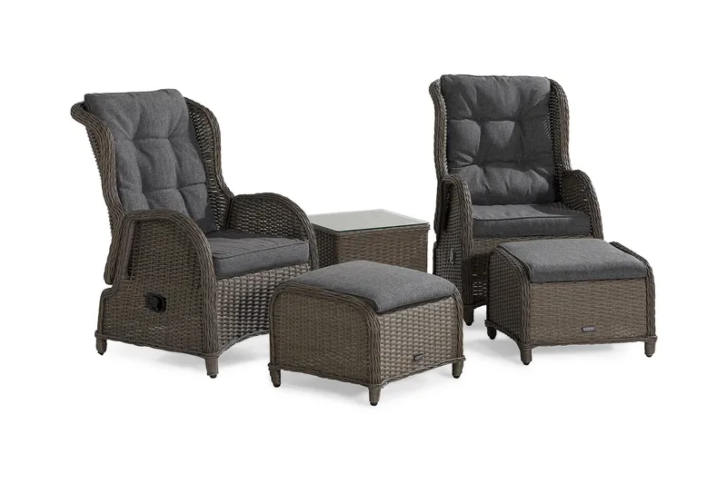 Parvekeryhmä Marcus 2 mekanismituolia pehmusteilla, Harmaa