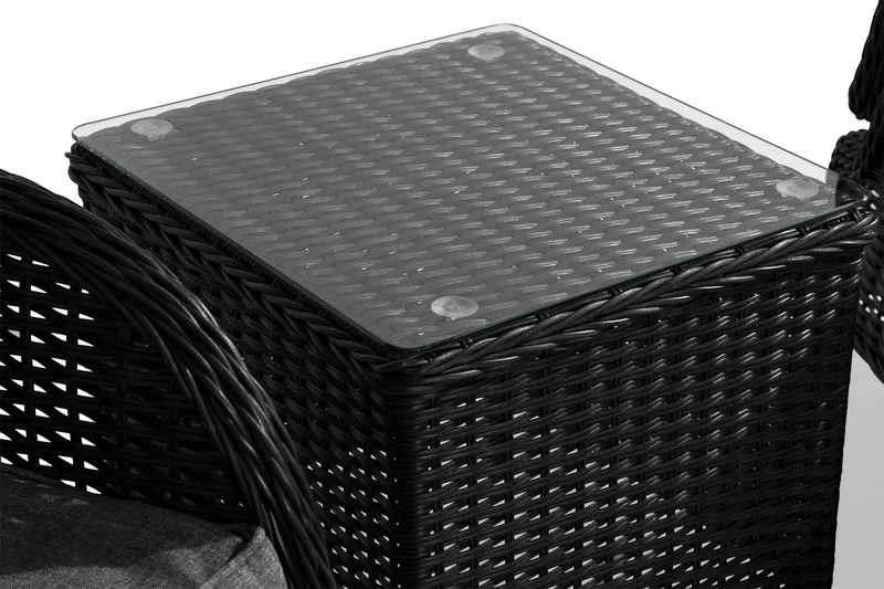 Parvekeryhmä Marcus 2 mekanismituolia pehmusteilla - Musta - Puutarhakalusteet - Parveke - Parvekekalusteet - Parvekesetti