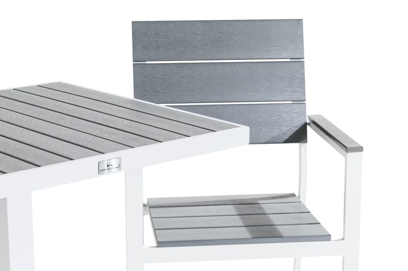 Parvekeryhmä Tunis 70x70 2 Tunis tuolia - Valkoinen/Harmaa - Puutarhakalusteet - Parveke - Parvekekalusteet - Parvekesetti