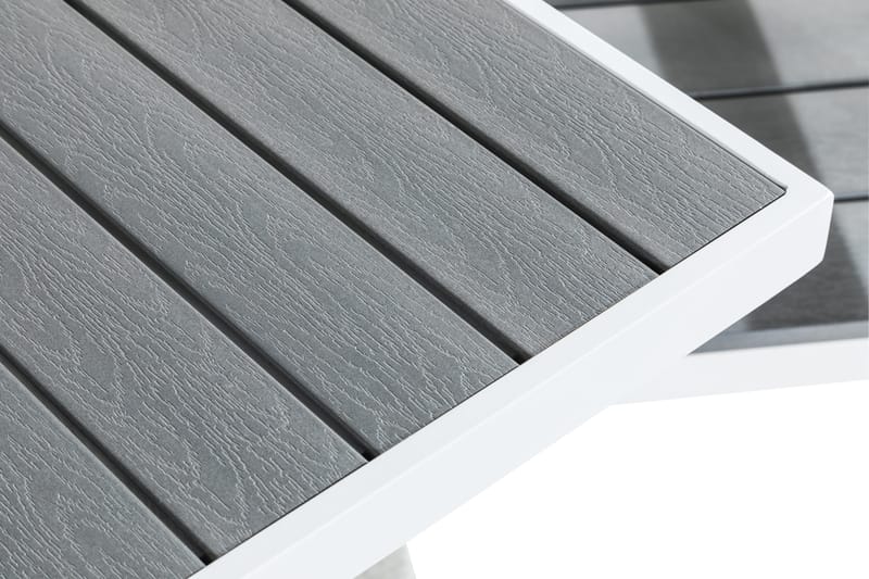 Parvekeryhmä Tunis 70x70 2 Tunis tuolia - Valkoinen/Harmaa - Puutarhakalusteet - Parveke - Parvekekalusteet - Parvekesetti