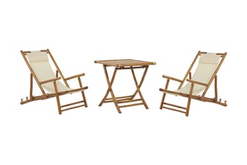 Parvekesetti Valkoinen/Beige ATRANI/SPELLO - Beige - Puutarhakalusteet - Parveke - Parvekekalusteet - Parvekesetti