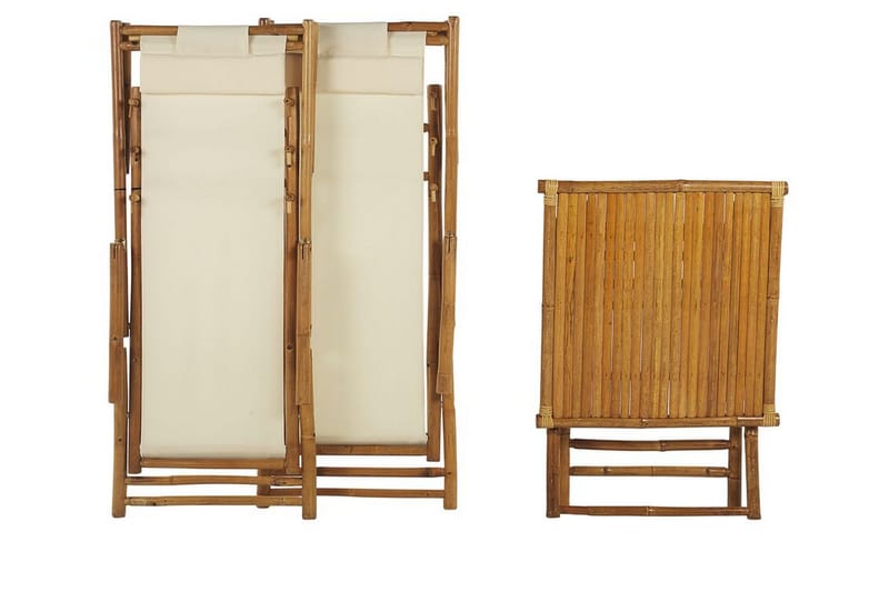 Parvekesetti Valkoinen/Beige ATRANI/SPELLO - Beige - Puutarhakalusteet - Parveke - Parvekekalusteet - Parvekesetti