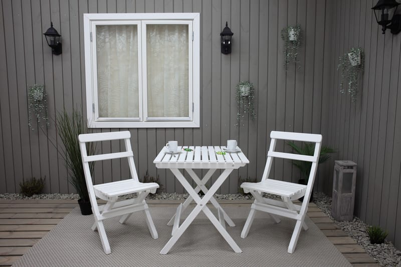 Ulkokalusteet Group Wilma & Knohult - Valkoinen - Puutarhakalusteet - Parveke - Parvekekalusteet - Parvekesetti