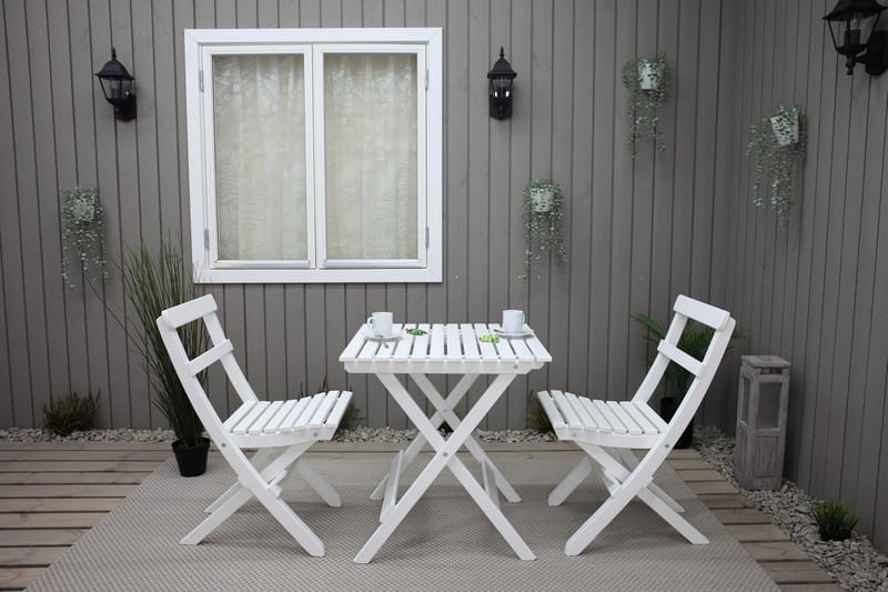 Ulkokalusteet Group Wilma & Knohult - Valkoinen - Puutarhakalusteet - Parveke - Parvekekalusteet - Parvekesetti