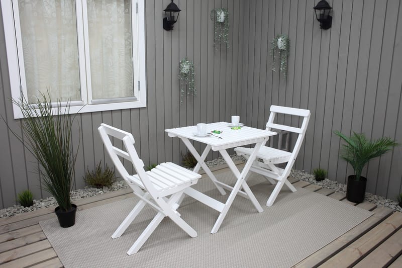 Ulkokalusteet Group Wilma & Knohult - Valkoinen - Puutarhakalusteet - Parveke - Parvekekalusteet - Parvekesetti