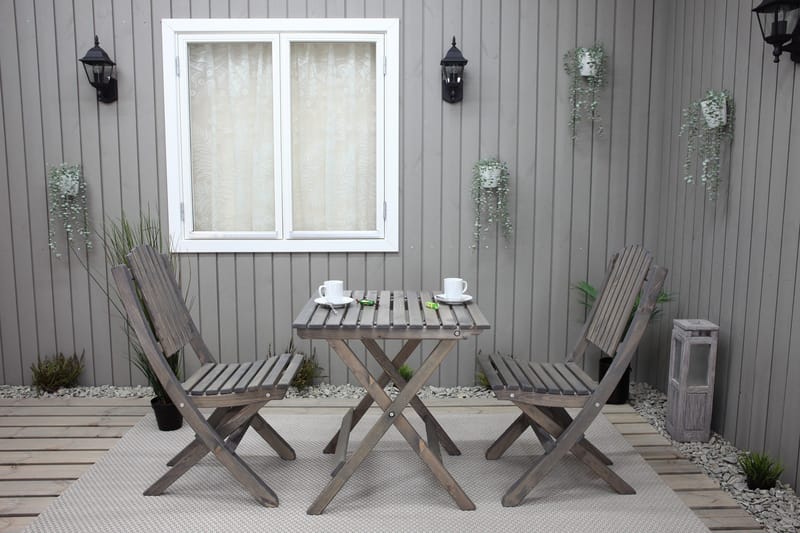 Ulkokalusteet Group Wilma & Visby - Harmaa - Puutarhakalusteet - Parveke - Parvekekalusteet - Parvekesetti