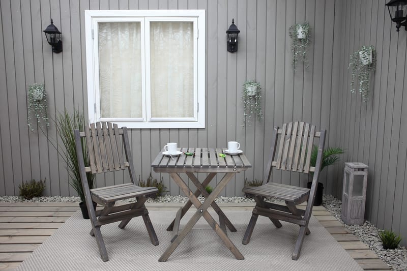 Ulkokalusteet Group Wilma & Visby - Harmaa - Puutarhakalusteet - Parveke - Parvekekalusteet - Parvekesetti