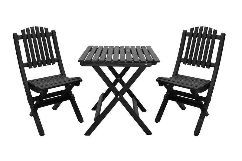 Ulkokalusteet Group Wilma & Visby - Kahvi musta - Puutarhakalusteet - Parveke - Parvekekalusteet - Parvekesetti