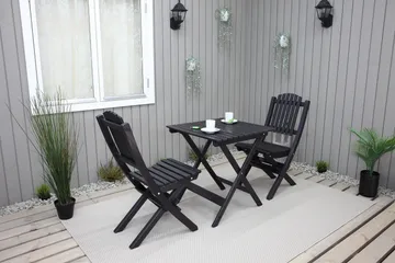 Ulkokalusteet Group Wilma & Visby - Kahvi musta - Puutarhakalusteet - Parveke - Parvekekalusteet - Parvekesetti