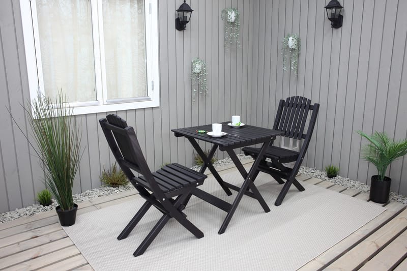 Ulkokalusteet Group Wilma & Visby - Kahvi musta - Puutarhakalusteet - Parveke - Parvekekalusteet - Parvekesetti