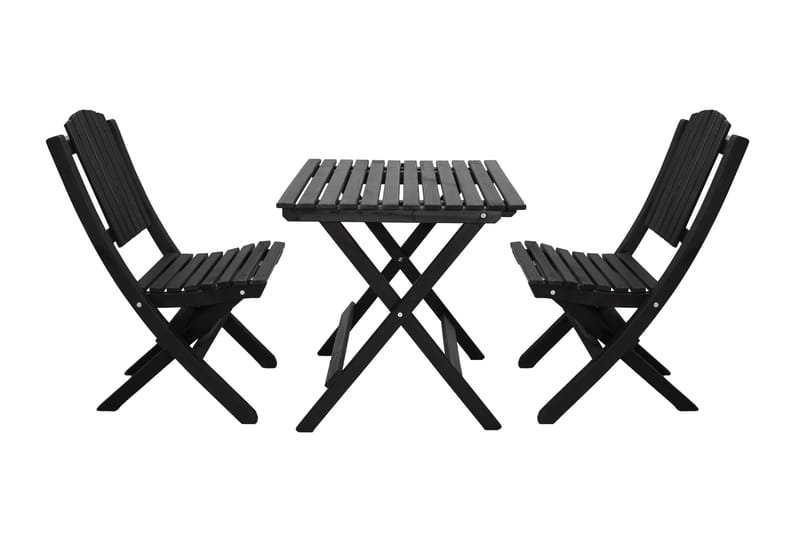 Ulkokalusteet Group Wilma & Visby - Kahvi musta - Puutarhakalusteet - Parveke - Parvekekalusteet - Parvekesetti