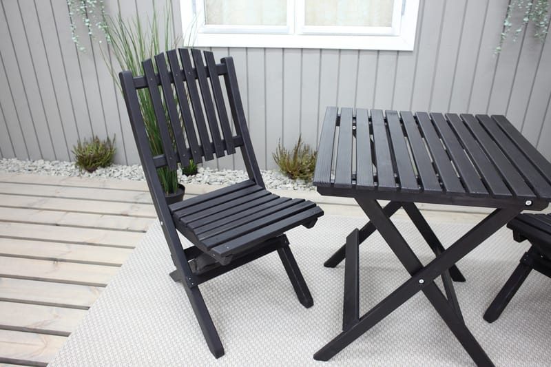 Ulkokalusteet Group Wilma & Visby - Kahvi musta - Puutarhakalusteet - Parveke - Parvekekalusteet - Parvekesetti