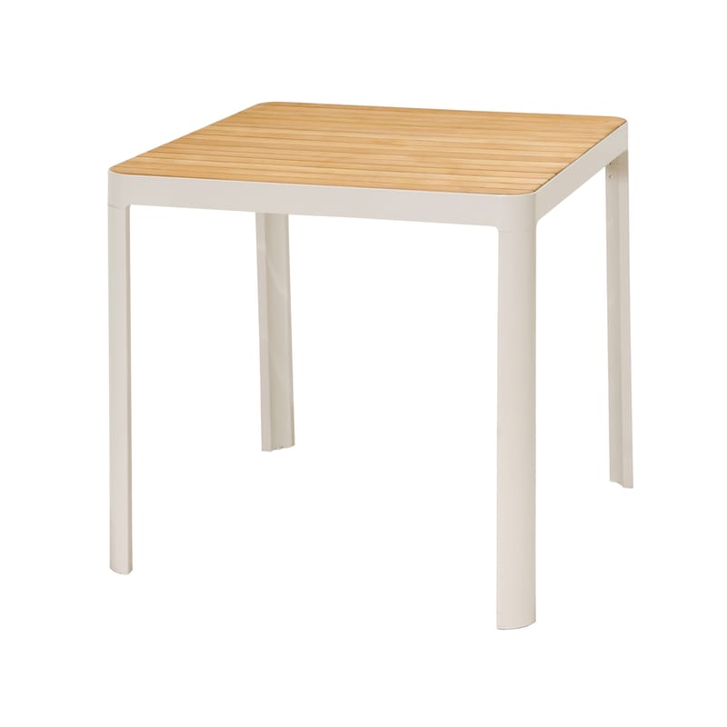 Portals Ulkobaarisetti pöytä + 4 baarituolia - Vaalea ecru/Korallihiekka - Puutarhakalusteet - Puutarhatuoli - Ulkotilan baarituoli