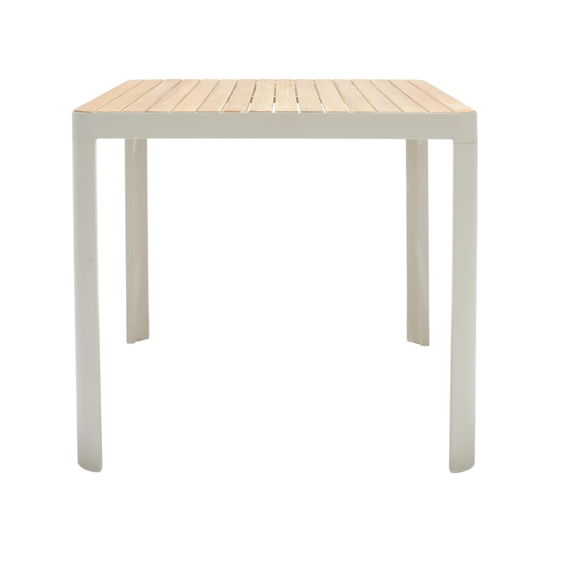 Portals Ulkobaarisetti pöytä + 4 baarituolia - Vaalea ecru/Korallihiekka - Puutarhakalusteet - Puutarhatuoli - Ulkotilan baarituoli