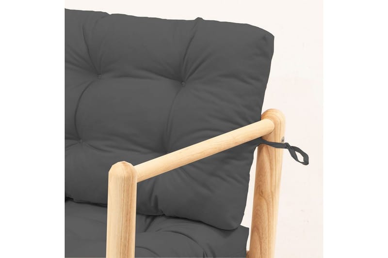 Puutarhapöytä ja tuolisetti (3 kappaletta) Hue Antrasiitti - Antrasiitti - Puutarhakalusteet - Parveke - Parvekekalusteet - Parvekesetti