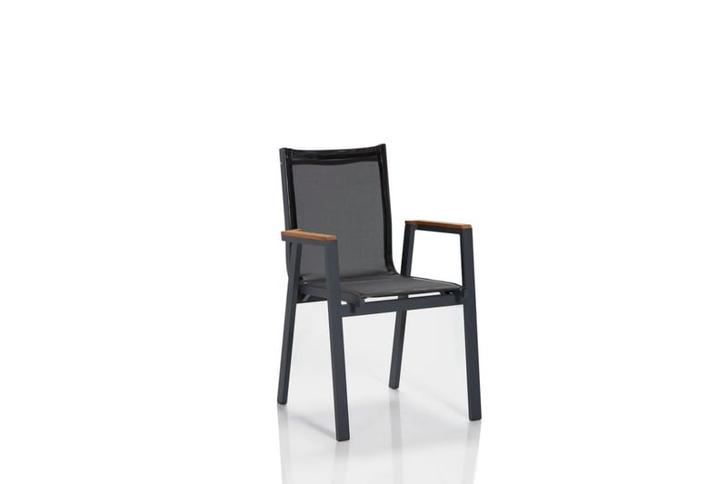 Puutarhapöytä ja tuolisetti (5 kappaletta) Iraland Harmaa / Musta - Musta/Harmaa - Puutarhakalusteet - Parveke - Parvekekalusteet - Parvekesetti