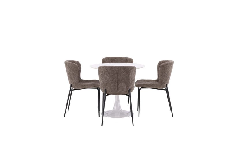 Pyöreä Ruokailuryhmä Hamden, Modesto - Ruskea - Puutarhakalusteet - Parveke - Parvekekalusteet - Parvekesetti