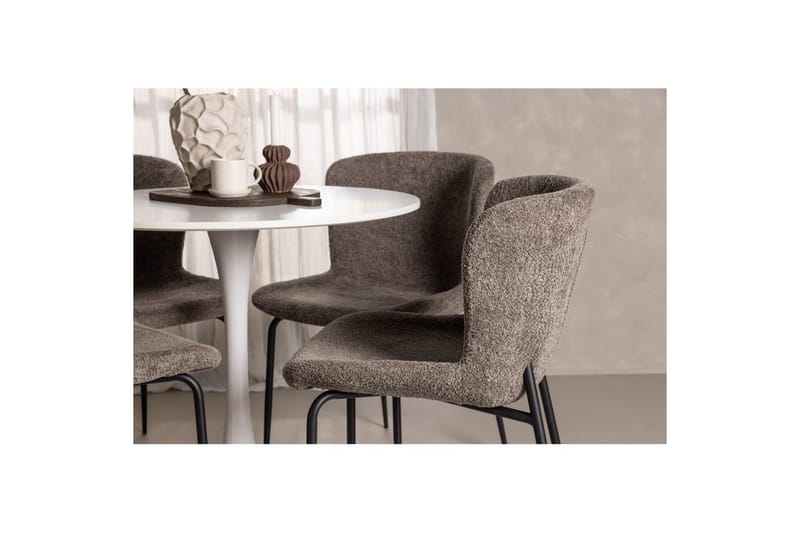 Pyöreä Ruokailuryhmä Hamden, Modesto - Ruskea - Puutarhakalusteet - Parveke - Parvekekalusteet - Parvekesetti