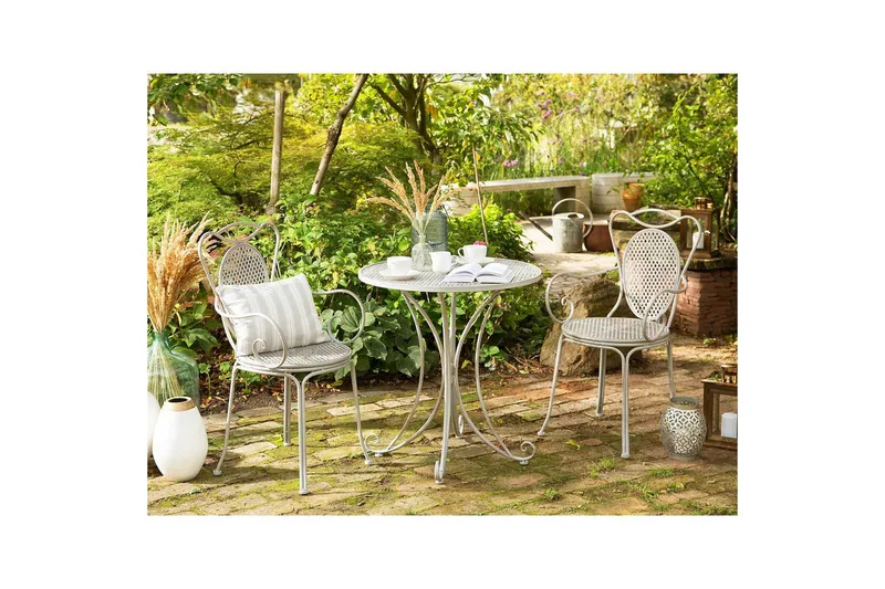 Runt bord Beliani Cilento Grey - Puutarhakalusteet - Parveke - Parvekekalusteet - Parvekepöytä