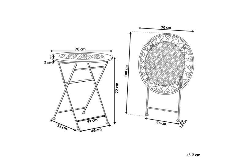 Runt bord Beliani Trieste Beige - Puutarhakalusteet - Parveke - Parvekekalusteet - Parvekepöytä