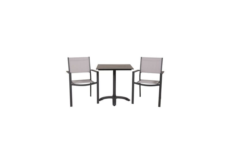 Ruokaryhmä Colorado Kahvilapöytä 70x70 cm Musta 2 Copacabana-tuolilla - Puutarhakalusteet - Parveke - Parvekekalusteet - Parvekesetti
