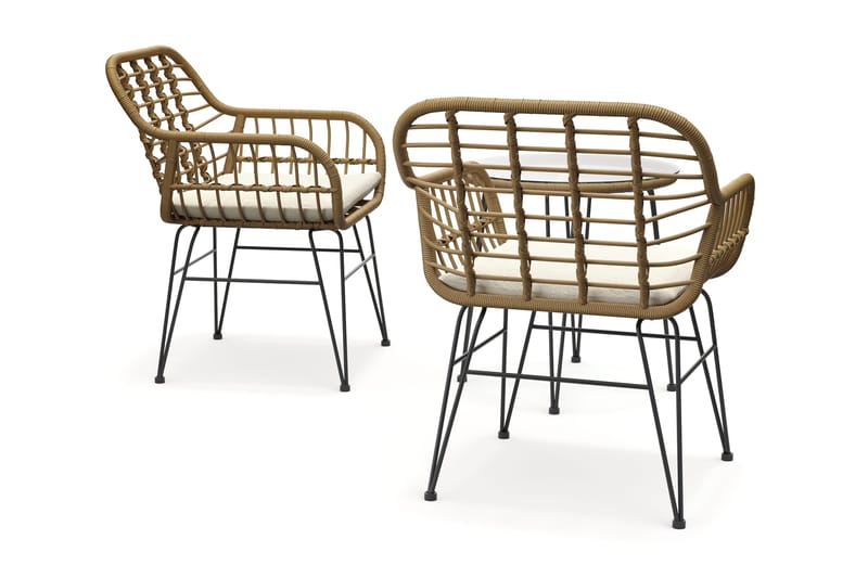 Sammy Parvekeryhmä 2-istuttava - Beige - Puutarhakalusteet - Parveke - Parvekekalusteet - Parvekesetti