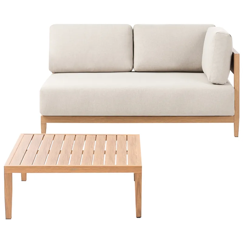 Sohva ulos pöydällä 2-istuttava Sampieri, Ruskea/Beige